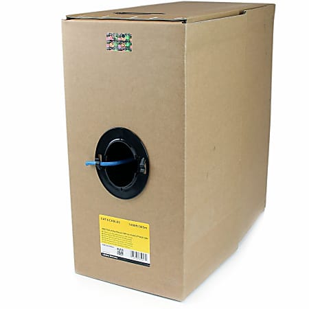 StarTech.com 1000 ft Roll of Blue Plenum CMP Cat 6 Solid UTP Bulk Cable - CMP/FT6 Plenum Fire Rating - WIRC6CMPBLU