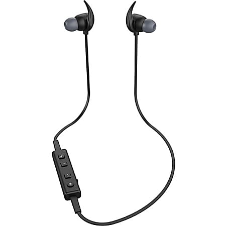 Naxa Bluetooth Isolation Earphones with Amazon Alexa Voice Control - Stereo - Wireless - Bluetooth - 33 ft - Earbud, Behind-the-neck - Binaural - In-ear - Black