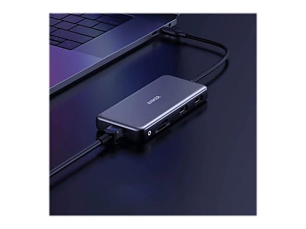 Anker 555 USB-C Hub (8-in-1), with 100W Power Delivery, 4K 60Hz HDMI Port,  10Gbps USB C and 2 A Data Ports, Ethernet microSD SD Card Reader, for