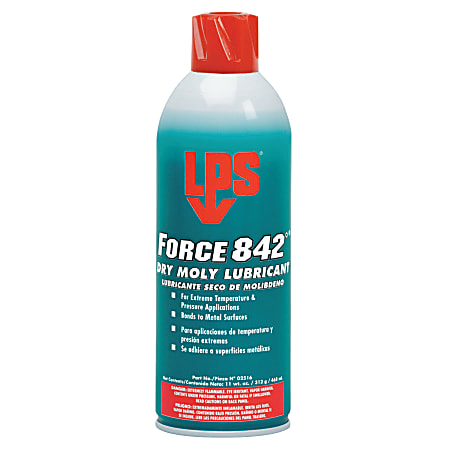 LPS® Force 842°® Dry Moly Lubricant, 16 Oz, Case Of 12 Cans