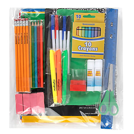 Summit Ridge Bungee Multi Pocket Backpack With 45 Piece School Supply ...