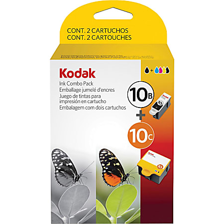 Kodak® 10B/10C Black And Tri-Color Ink Cartridges, Pack Of 2, 8367849