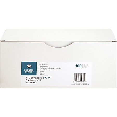 Business Source No. 10 Peel-to-seal Security Envelopes - Business - #10 - 4 1/8 Business Source No. 10 Peel-to-seal Security Envelopes - Business - #10 - 4 1/8