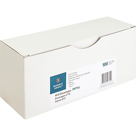 Business Source No. 10 Peel-to-seal Security Envelopes - Business - #10 - 4 1/8 Business Source No. 10 Peel-to-seal Security Envelopes - Business - #10 - 4 1/8