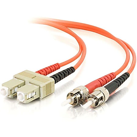 C2G 8m SC-ST 50/125 OM2 Duplex Multimode PVC Fiber Optic Cable (USA-Made) - Orange - Patch cable - SC multi-mode (M) to ST multi-mode (M) - 8 m - fiber optic - duplex - 50 / 125 micron - OM2 - orange