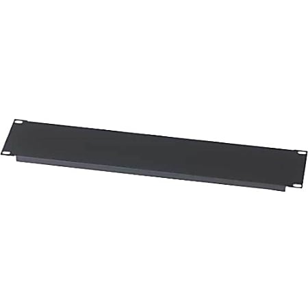 Sanus Component Series 1RU Rack Blank Panel - Flanged Blank Panel - Black - Steel - Black Powder Coat - 1U Rack Height - 19.1" Width