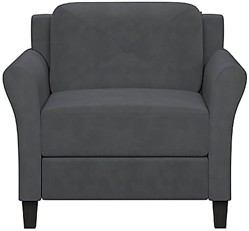 Lifestyle Solutions Hanson Microfiber Chair, Dark Gray