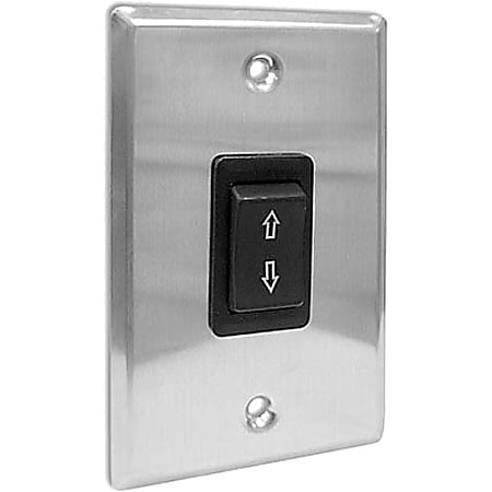 Draper Single Station Control SS-1R - Projection screen key-switch - black, stainless steel