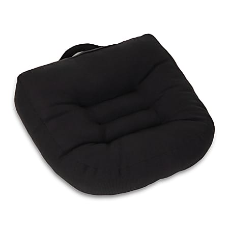 Mind Reader Air-Cloud Booster Seat Cushion With Carry Handle, 4-1/2"H x 18-1/2"W x 17-3/4"D, Black