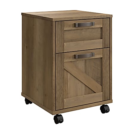 Bush Furniture Knoxville 17"D Vertical 2-Drawer Mobile File Cabinet, Reclaimed Pine, Delivery