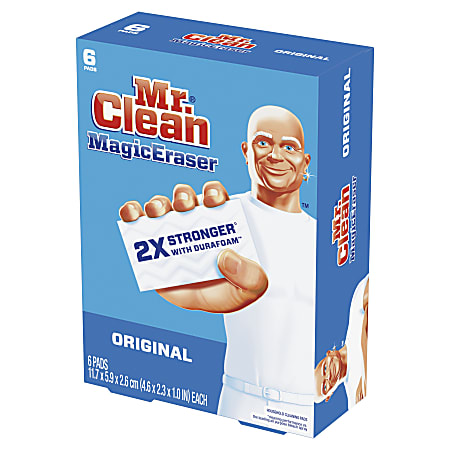 Mr. Clean Original Magic Eraser Scrubber, Cleaning Pad, 6 count