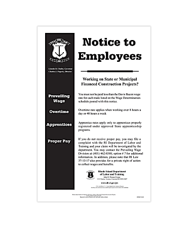 ComplyRight™ State Specialty Poster, Notice To Employees State