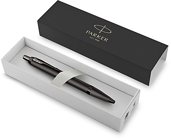 Parker® IM Ballpoint Pen, Medium Point, 0.7 mm, Gunmetal Barrel, Blue Ink