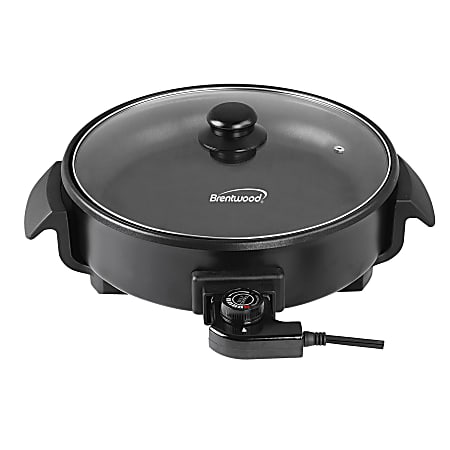 Brentwood 12" Round Non-Stick Electric Skillet With Vented