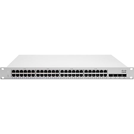 Meraki MS225-48 Ethernet Switch - 48 Ports - Manageable - Gigabit Ethernet, 10 Gigabit Ethernet - 10/100/1000Base-T, 10GBase-X - 3 Layer Supported - Modular - Power Supply - Twisted Pair, Optical Fiber
