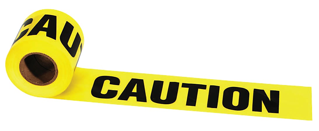 Stanley Barrier Tape, 3 in x 1,000 ft, Caution