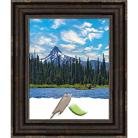 Amanti Art Picture Frame, 22" x 26", Matted For 16" x 20", Stately Bronze