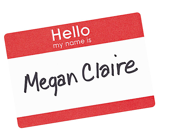 Name tag discount stickers