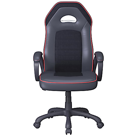 Lifestyle Solutions Lincoln Gaming Chair, Black/Red