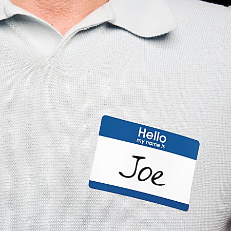 Hello My Name is Name Badge - Classic Yellow - Large Name