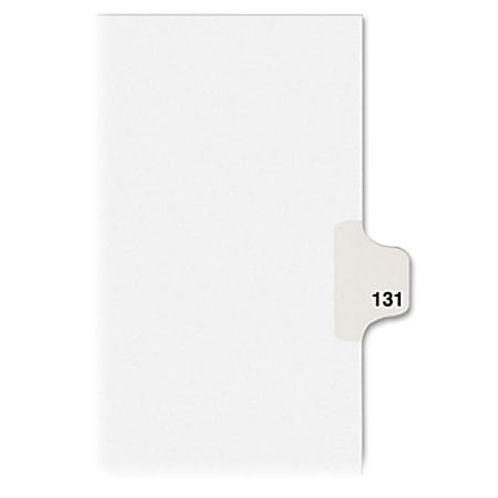 Avery Individual Side Tab Legal Exhibit Dividers - 1 Printed Tab(s) - Digit - Exhibit 131 - 8.50" Divider Width x 11" Divider Length - Letter - White Paper Divider - Paper Tab(s) - 25 / Pack
