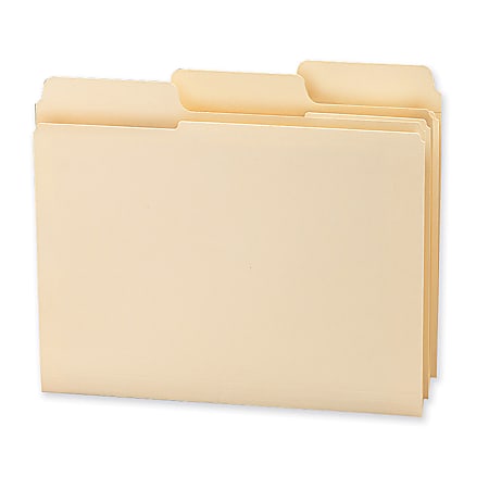 Smead® 1/3-Cut 2-Ply SuperTab® File Folders, Letter Size, Manila, Box Of 100