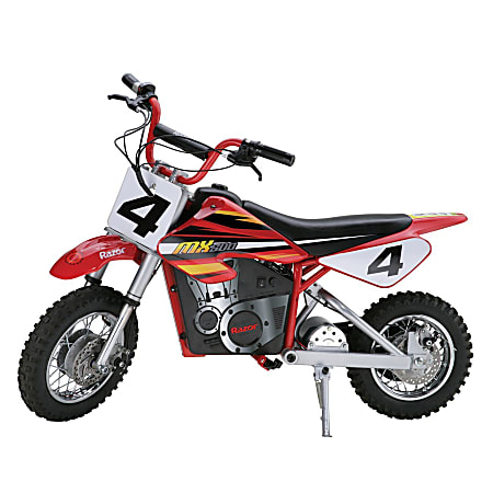 Razor Dirt Rocket MX 500 Dirt Bike, 36"H x 24 1/2"W x 56"D, Red/Black