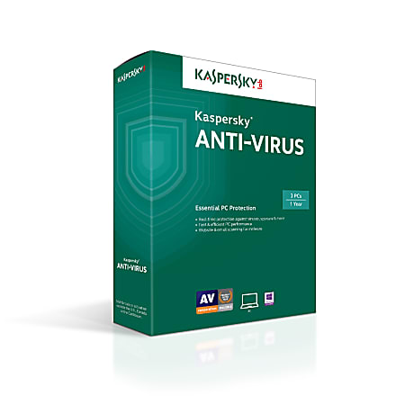 Kaspersky Anti-Virus 3 users 1 year, Download Version