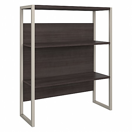 Bush® Business Furniture Hybrid 36"W Bookcase Hutch, Storm Gray, Standard Delivery