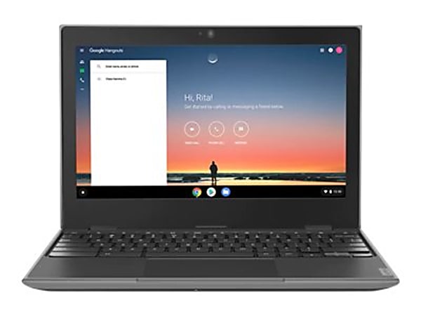 Lenovo 100e Chromebook 2nd Gen 81MA0022US 11.6 Chromebook Intel Celeron N4020 2 Core 1.10 GHz 4 GB RAM 32 GB Flash Memory Black Chrome OS Twisted nematic TN 10 Hours Battery Office Depot