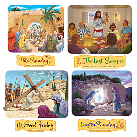 TREND Holy Week Bulletin Board Set, 16" x 12", Multicolor, Pre-K - Grade 12