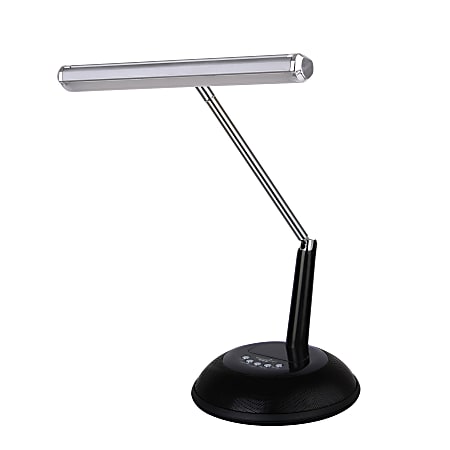 LighTunes Adjustable Piano Bluetooth® Speaker Table Lamp, 18 7/8"H, Chrome Shade/Black Base