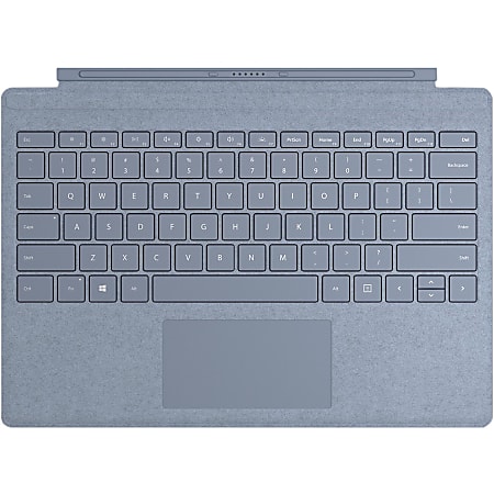 Microsoft Signature Type Cover Keyboard/Cover Case Microsoft Surface Pro 7, Surface Pro 3, Surface Pro 4, Surface Pro (5th Gen), Surface Pro 6, Surface Pro X, Surface Pro 8 Tablet - Ice Blue - Stain Resistant - 0.2" Height x 11.4" Width x 8.9" Depth