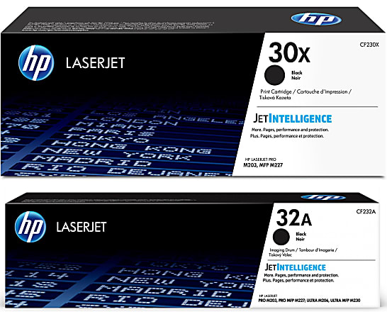 HP 30X/32A Black High Yield Toner Cartridge And Black Imaging Drum, 30X/32A combo