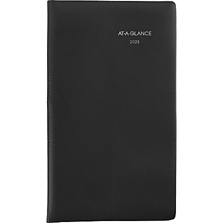 AT-A-GLANCE DayMinder 2023 RY Weekly Planner, Black, Pocket, 3 1/2" x 6"