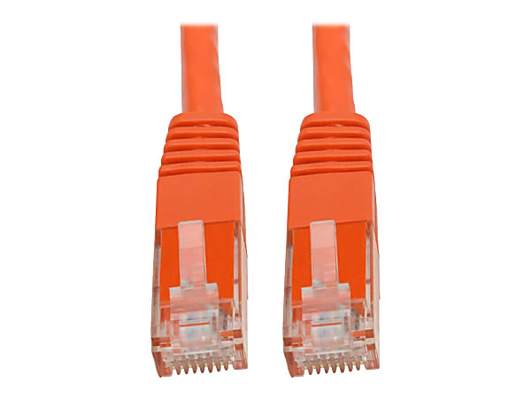 Tripp Lite Cat6 Cat5e Gigabit Molded Patch Cable RJ45 MM 550MHz Orange 20ft - 128 MB/s - 20 ft - Orange