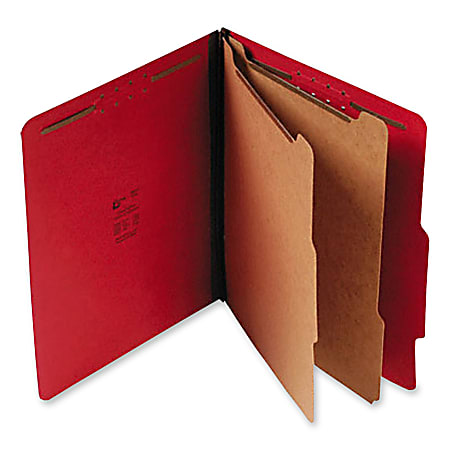 SJ Paper Standard Classification Folders, Letter Size, 60% Recycled, Red, Box Of 15