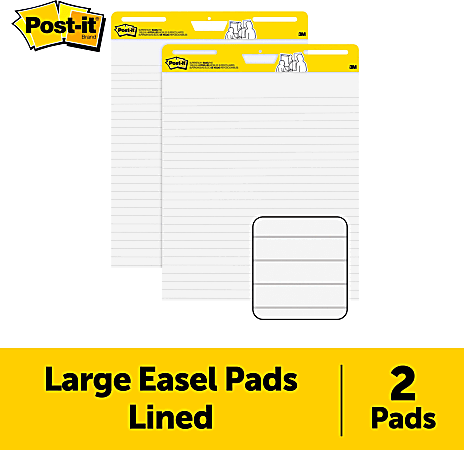 Basics Sticky Easel Pad, 25 x 30-Inch, 2 Count, White