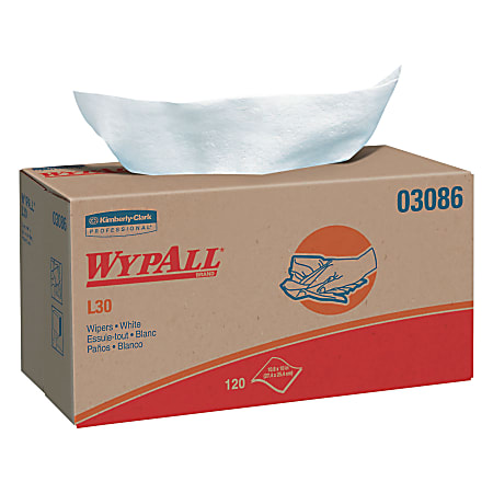 WypAll L30 Wipers, Pop-Up Box, White