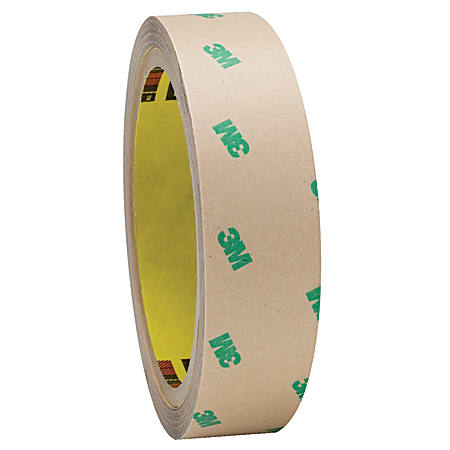3M™ F9465PC Adhesive Transfer Tape Hand Rolls, 3" Core, 1" x 60 Yd., Clear, Case Of 2