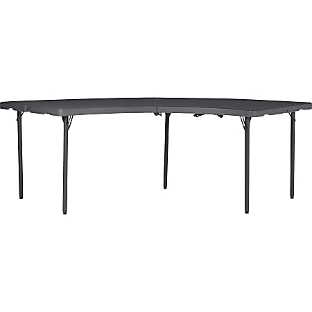 Dorel Zown Moon Commercial Blow Mold Folding Table - 5 Legs - 600 lb Capacity x 30" Table Top Width x 92.60" Table Top Depth - 29.25" Height - Gray - High-density Polyethylene (HDPE) - 1 Each