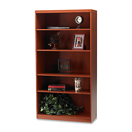 Mayline® Aberdeen 70"H 5-Shelf Bookcase, Cherry