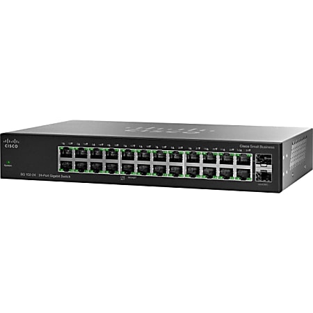 Cisco Compact 24 Port Gigabit Switch With 2 Combo Mini-GBIC Ports, SG102-24