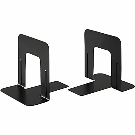 Business Source Heavy-gauge Steel Book Supports - 5.25"x5"x 4.75" Depth - Desktop - Non-skid Base, Scratch Resistant, Stain Resistant - 42550