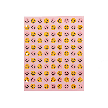 Eccolo BTS 2-Pocket Folder, 8-1/2" x 11", Smiley Face