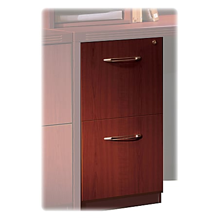 Mayline® Aberdeen 20"D Vertical 2-Drawer Pedestal Cabinet For Credenza, Cherry