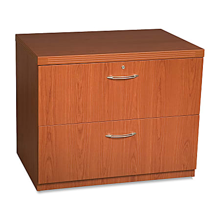 Mayline® Aberdeen 36"W x 15"D Lateral 2-Drawer File Cabinet, Cherry
