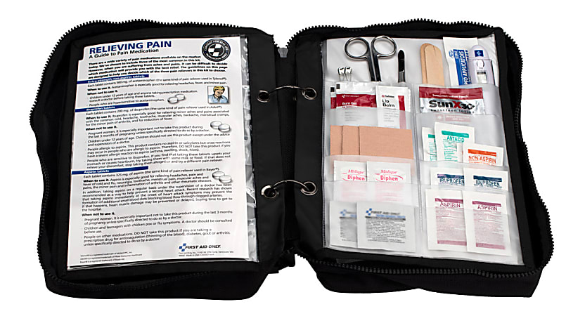 First Aid Only Survival First Aid Kit, Black, 223 Pieces