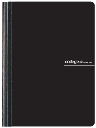 Office Depot® Brand Poly Composition Book, 7 1/2" x 9 3/4", College Ruled, 80 Sheets, Black