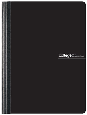 Office Depot® Brand Poly Composition Book, 7-1/2" x 9-3/4", College Ruled, 80 Sheets, Black